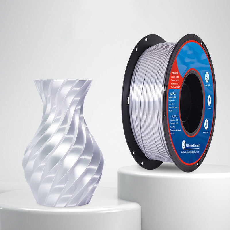 1kg 1.75mm | PLA Silk Texture Single Color | Bright Silver