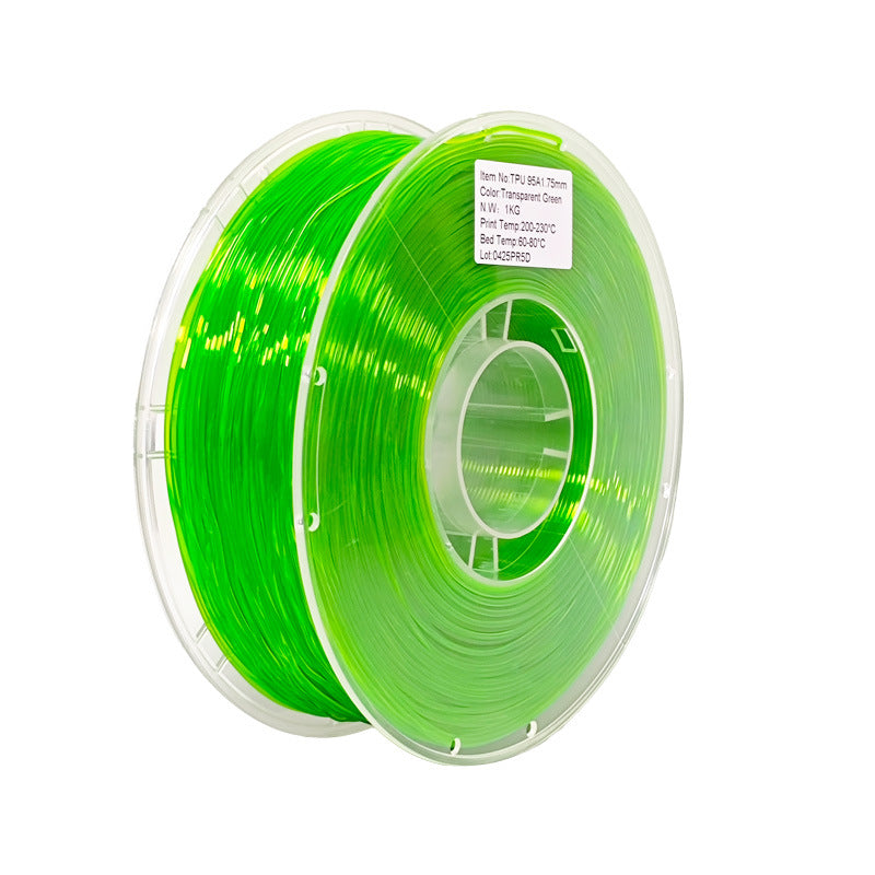 1kg 1.75mm | TPU 95A | Transparent Green