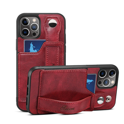 Card Holder Phone Case with Adjustable Hand Band for iPhone 12 13 14 15 Series | AC1029