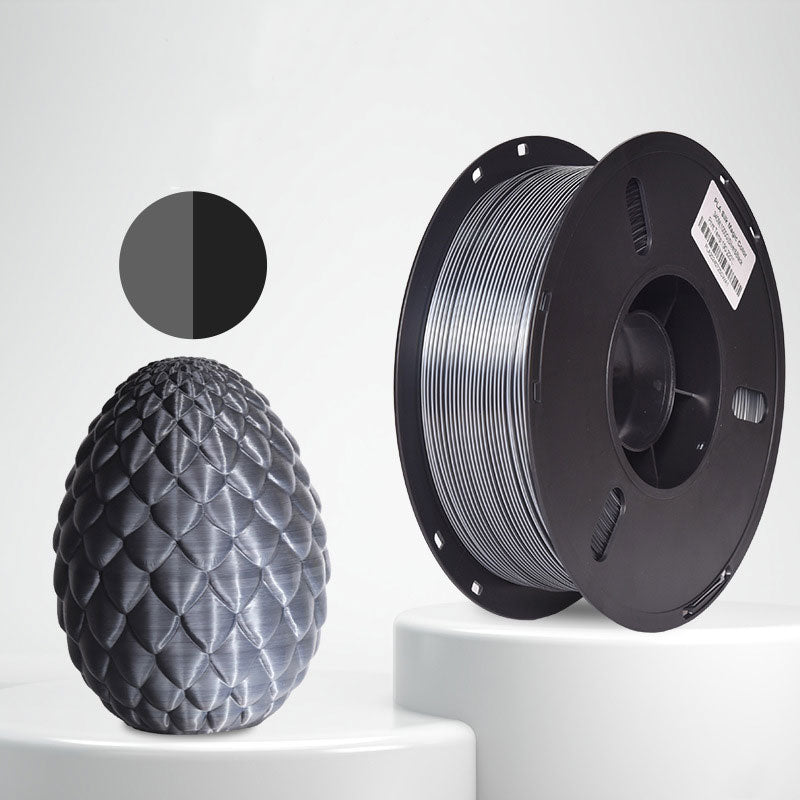 1kg 1.75mm | PLA Silk Texture Two Color | Silver Black