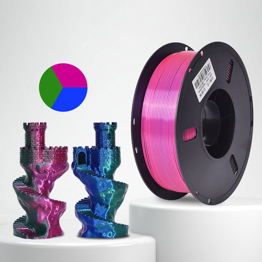 1kg 1.75mm | PLA Silk Texture Three Color | Red Blue Green