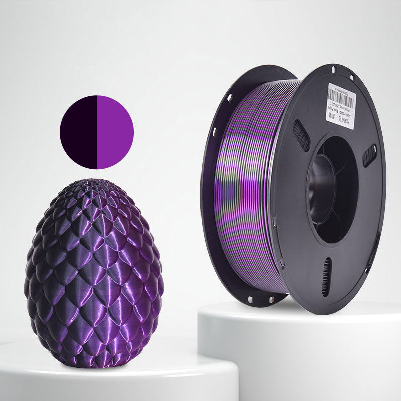 1kg 1.75mm | PLA Silk Texture Two Color | Black Purple