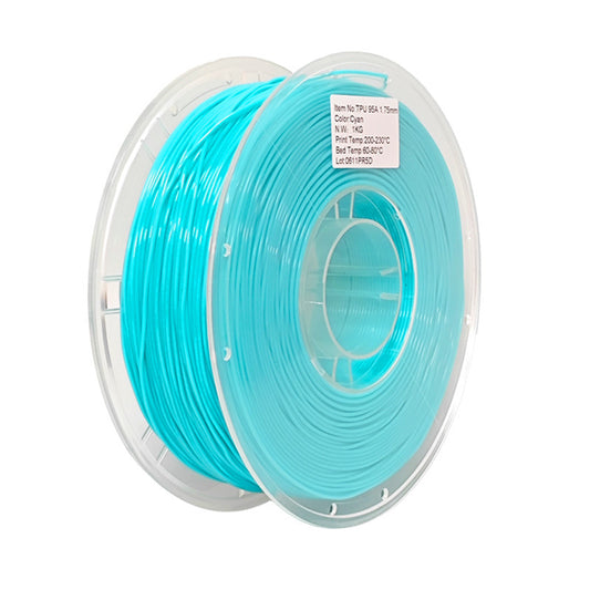 1kg 1.75mm | TPU 95A Single Color | Cyan