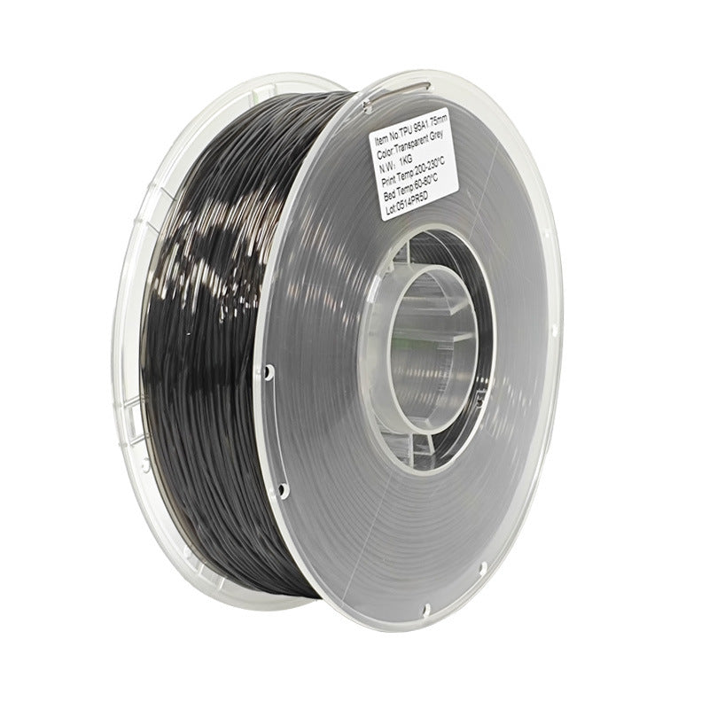 1kg 1.75mm | TPU 95A Single Color | Transparent Grey