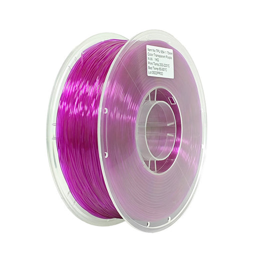1kg 1.75mm | TPU 95A Single Color | Transparent Purple