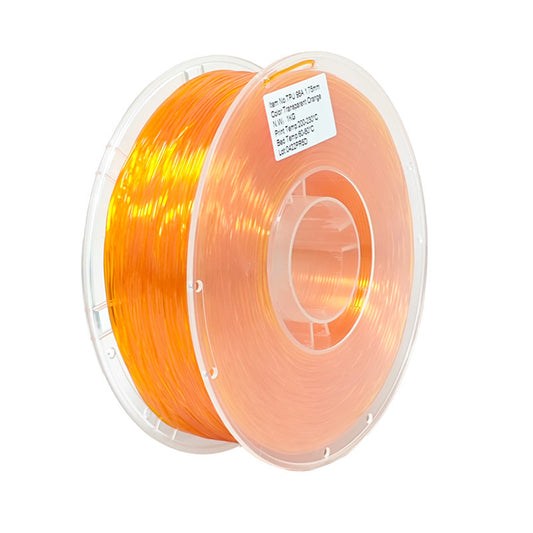 1kg 1.75mm | TPU 95A Single Color | Transparent Orange