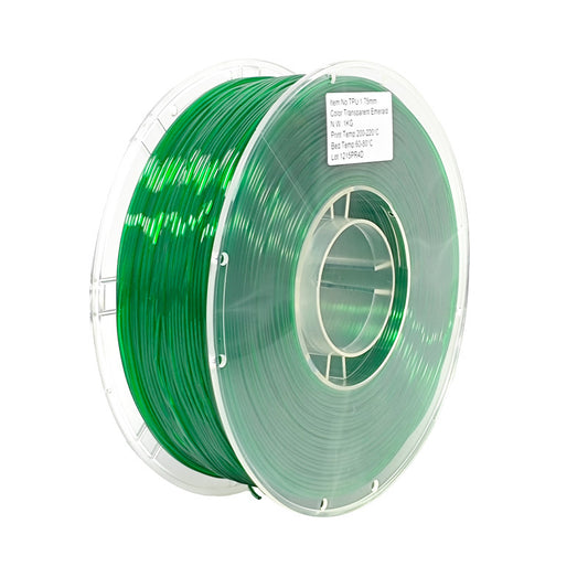 1kg 1.75mm | TPU 95A | Transparent Emerald