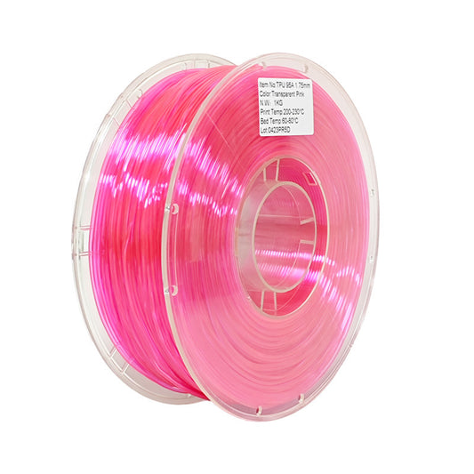 1kg 1.75mm | TPU 95A Single Color | Transparent Pink